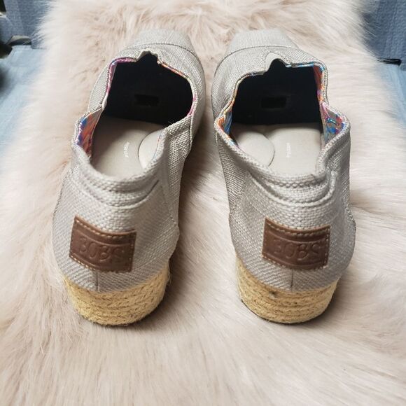 Bobs Skechers Women's Canvas Wedges Flats l - Picture 3 of 7